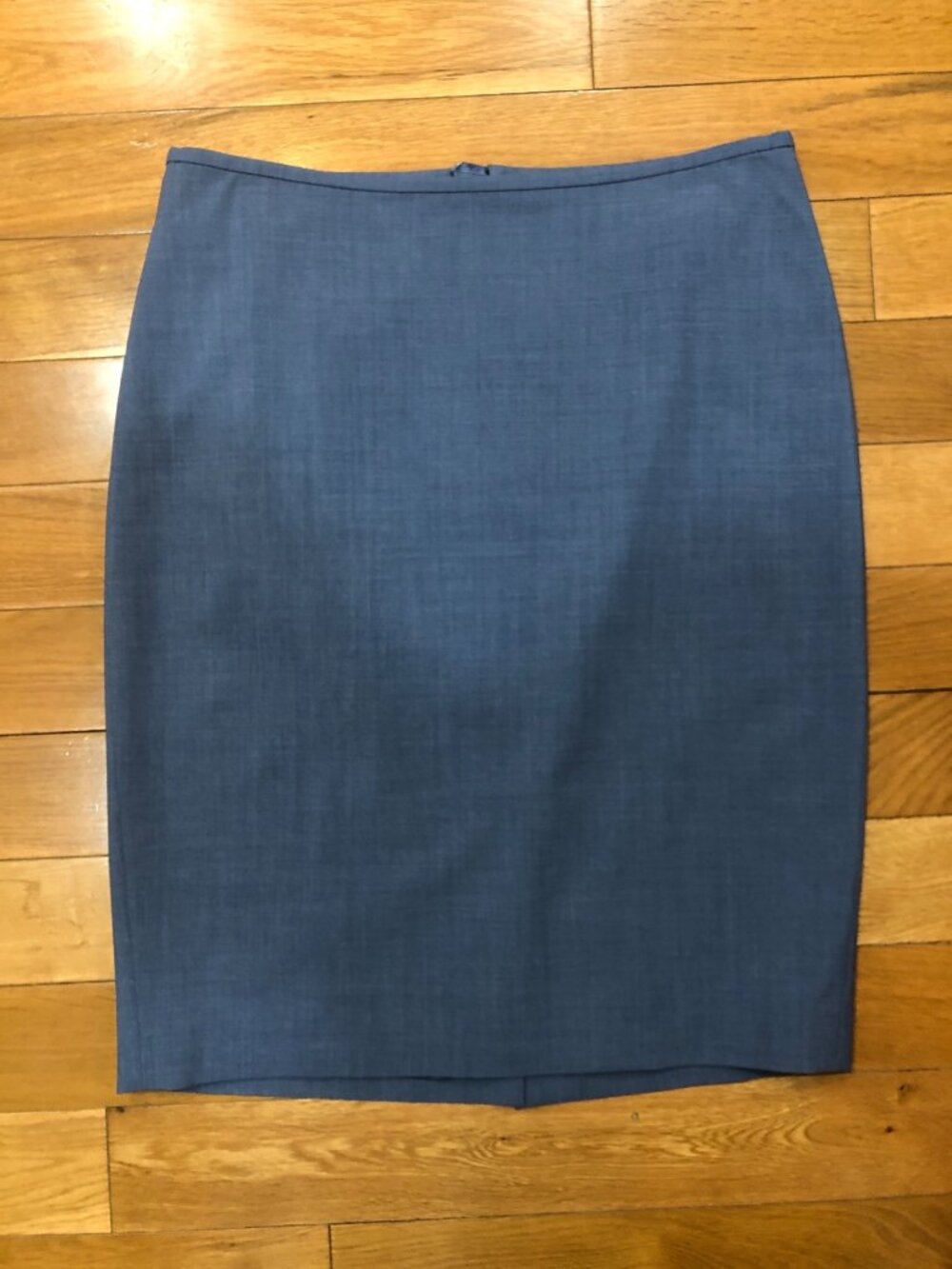 Brooks Brothers Tollegno Italian Stretch Wool Pencil Skirt Blue 10 Professional